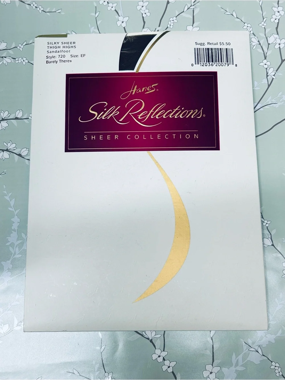 Vintage NOS Hanes Silk Reflections Silky Sheer Thigh Highs